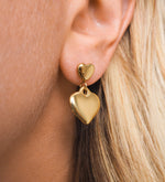 Load image into Gallery viewer, Cassie Double Heart Earrings
