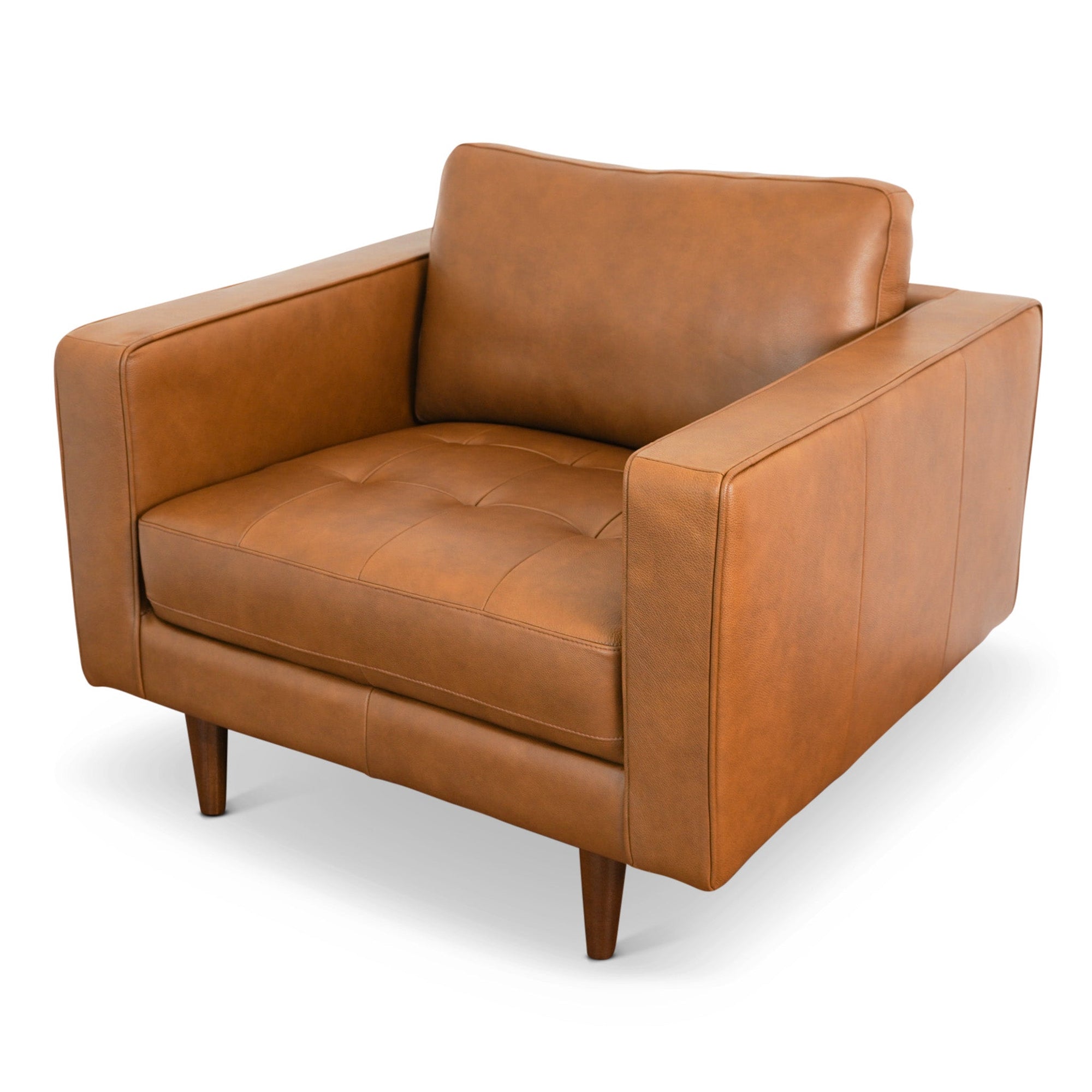 Elegant Tan Leather Lounge Chair for Stylish Living Spaces