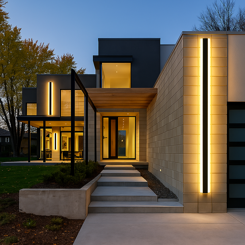 Outdoor Rust-Resistant Waterproof LED Wall Light Fixture