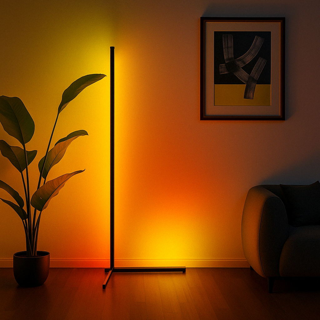 LED Floor Lamp - Alexa &amp; Google Home Voice Compatible With Dimmable Colour Options