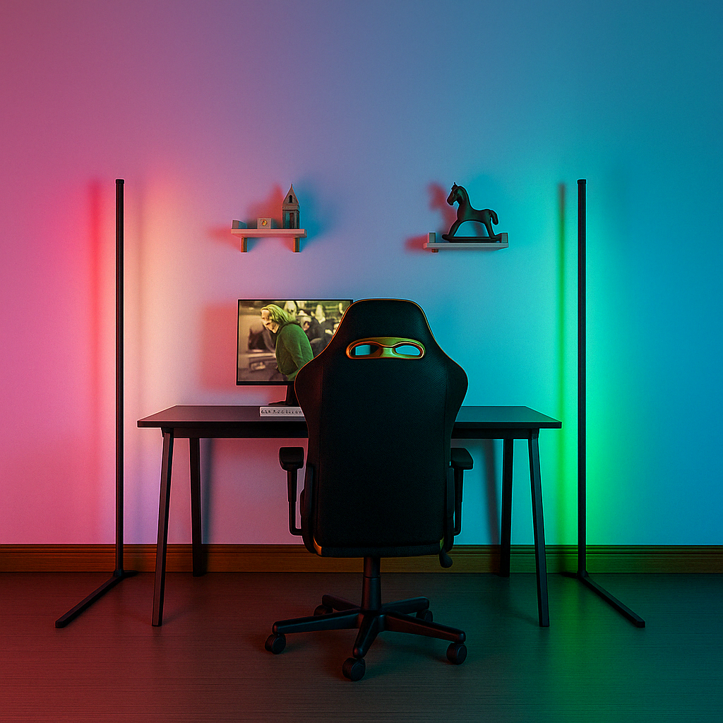 LED Floor Lamp - Alexa & Google Home Voice Compatible With Dimmable Colour Options