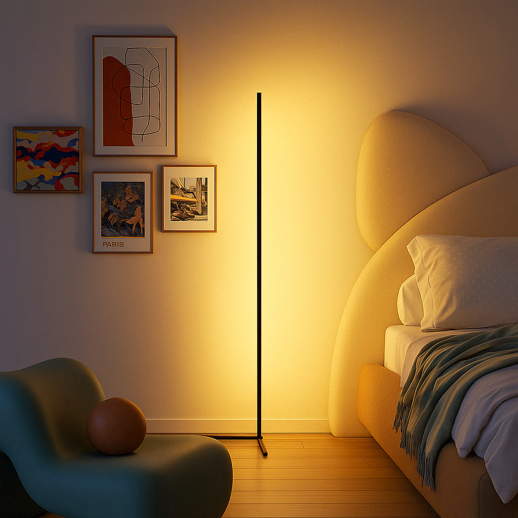 LED Floor Lamp - Alexa &amp; Google Home Voice Compatible With Dimmable Colour Options