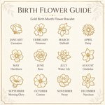 Load image into Gallery viewer, Gold Birth Month Flower Bracelet with Adjustable Leather Cord
