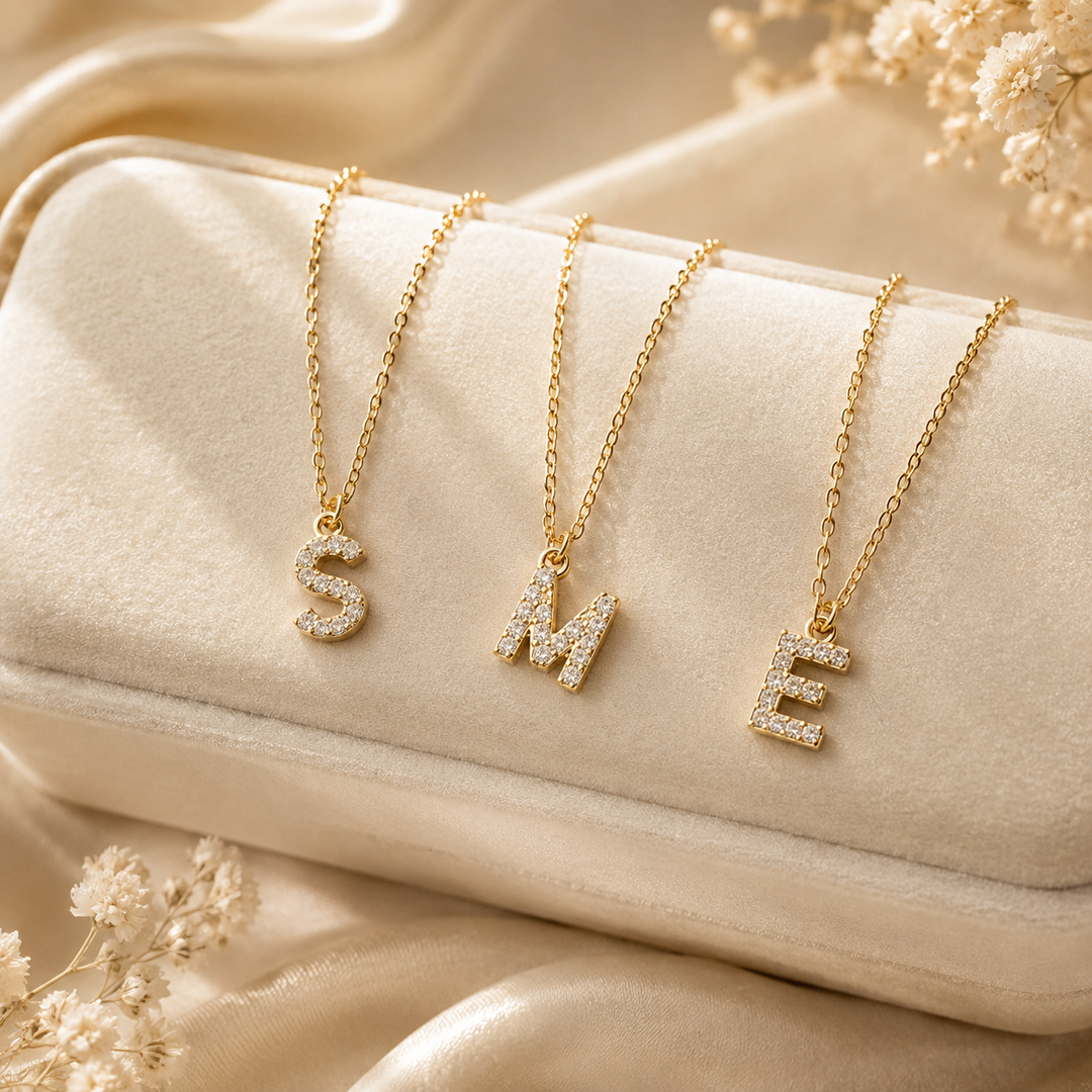 Dainty Chain Diamond Initial Bracelet