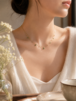 Load image into Gallery viewer, Dainty Emerald Aurora Necklace
