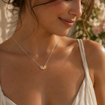Load image into Gallery viewer, Dainty Dual Birthstone Heart Necklace
