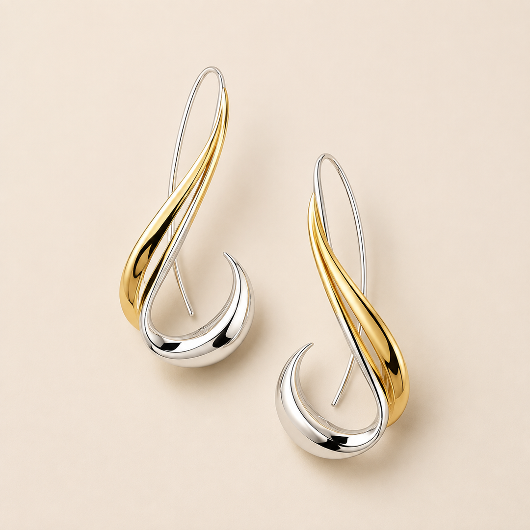Sparkling Vintage Drop Earrings in Gold