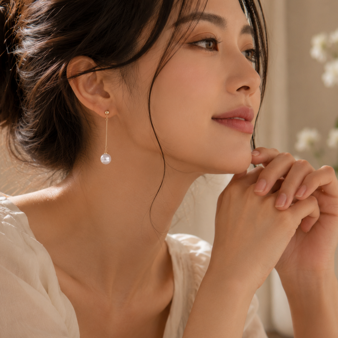 Elegant Pearl Drop Earrings