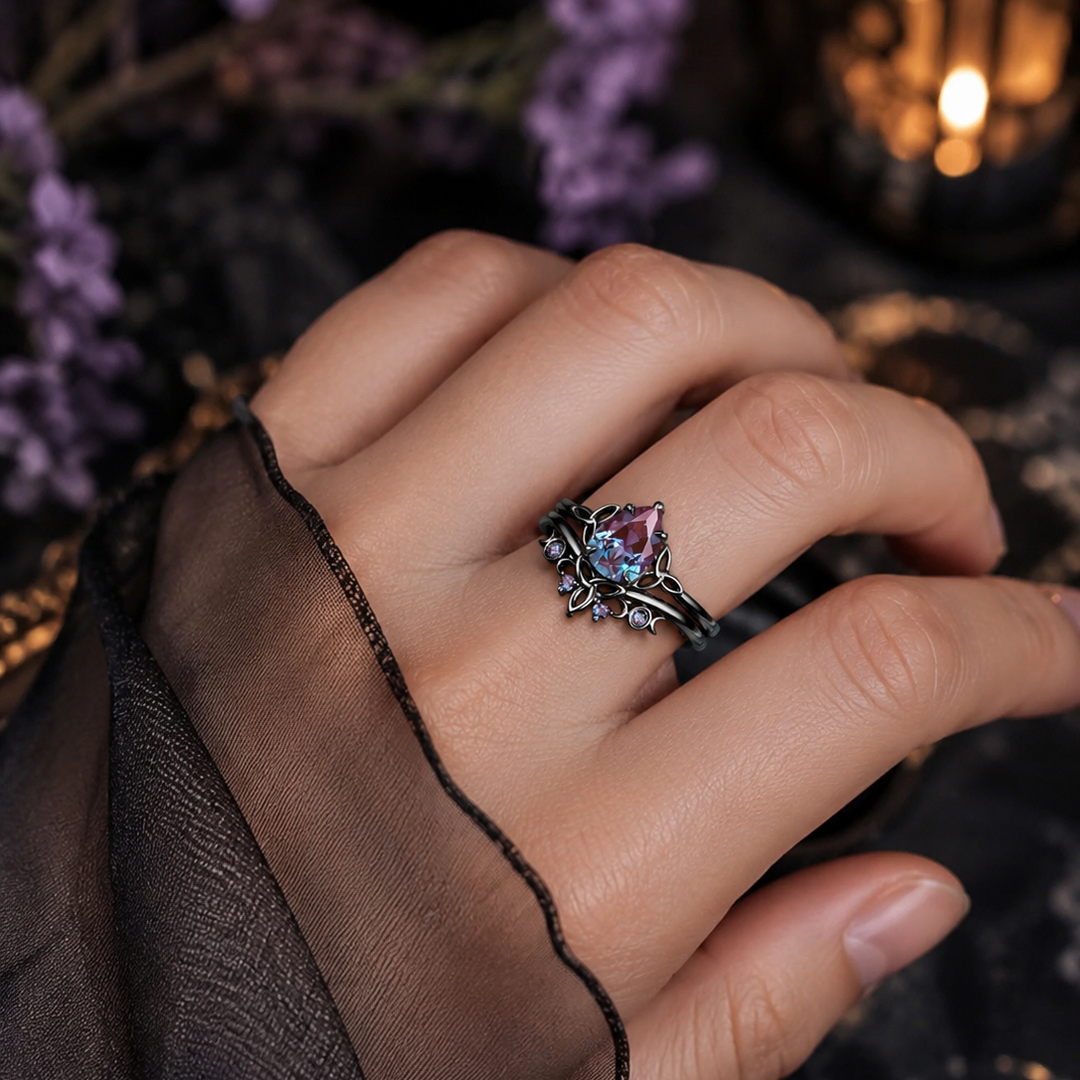 Luxurious Purple Layered Ring