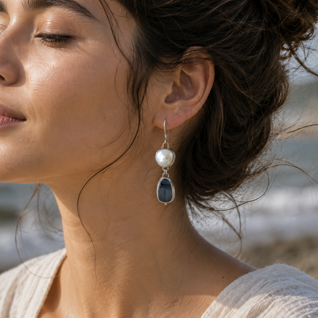 Delicate Blue Vintage Earrings
