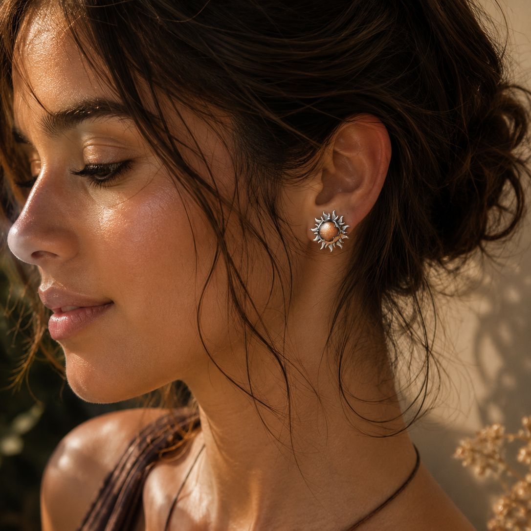 Elegant moon drop earrings