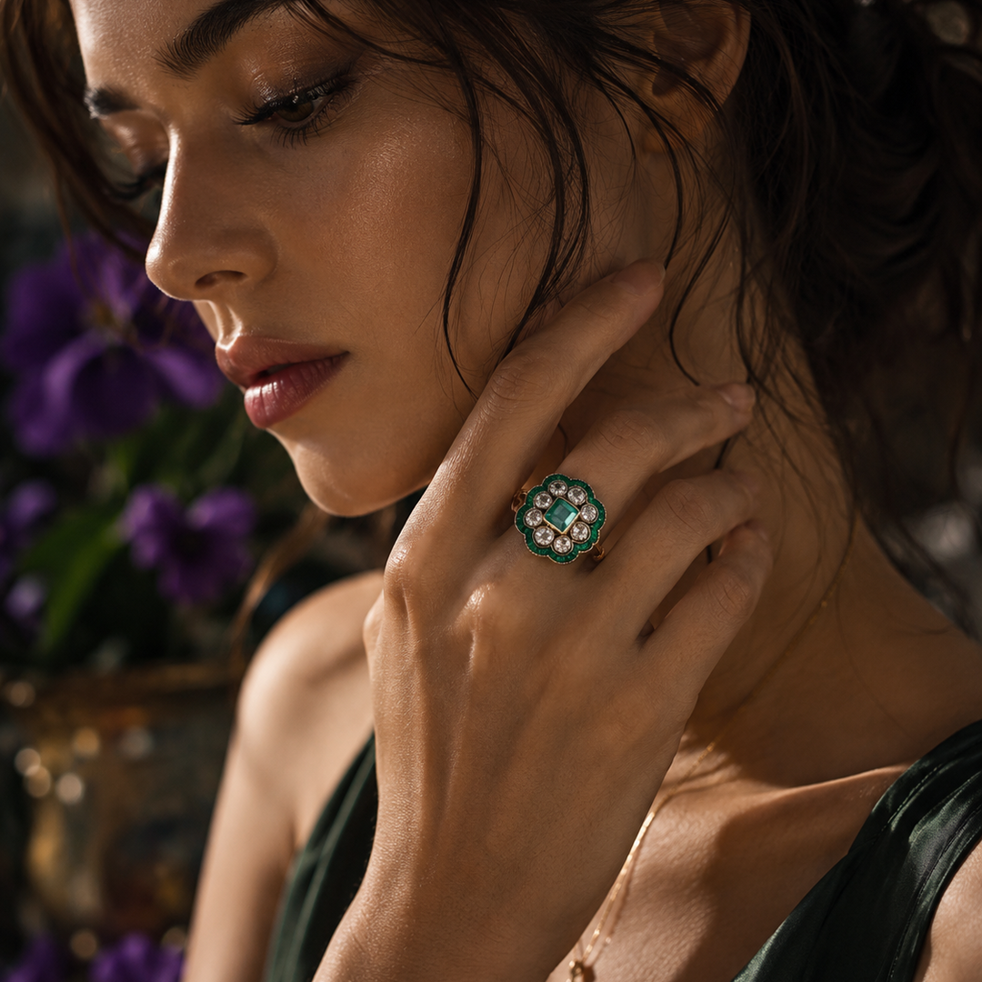 Bold Emerald Vintage Ring