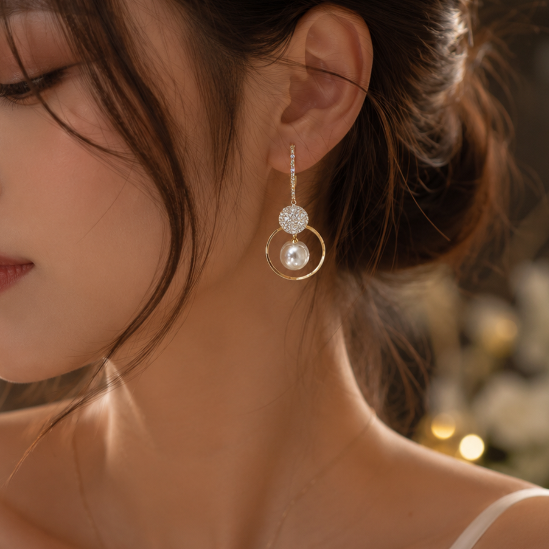 Elegant Zircon Drop Earrings