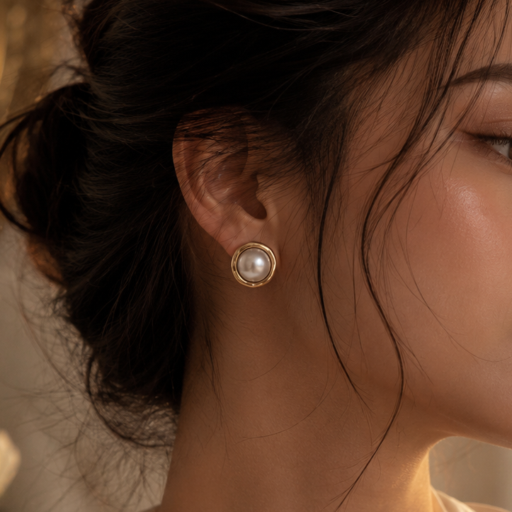 Elegant Black Pearl Earrings