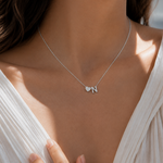 Load image into Gallery viewer, Heart Initial Necklace Personalised Letter Heart
