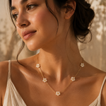 Load image into Gallery viewer, Timeless Pearl Daisy Necklace &amp; Earrings Set
