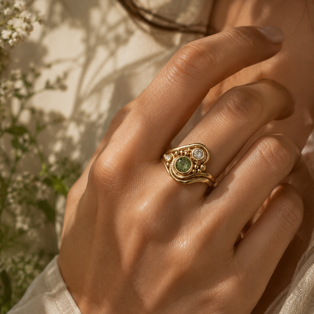 Classic Green Zirconia Ring