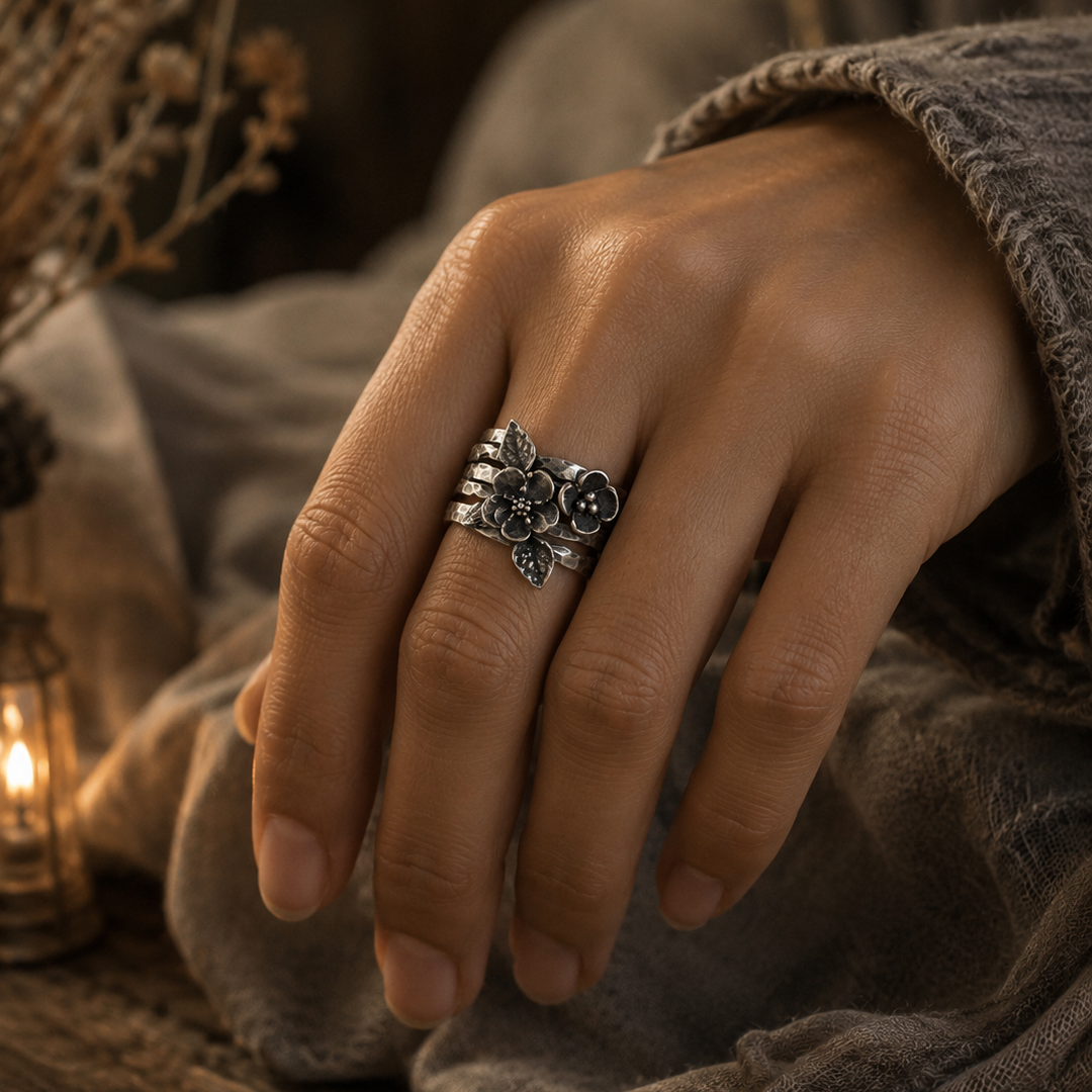 Bold Vintage Statement Ring in Silver
