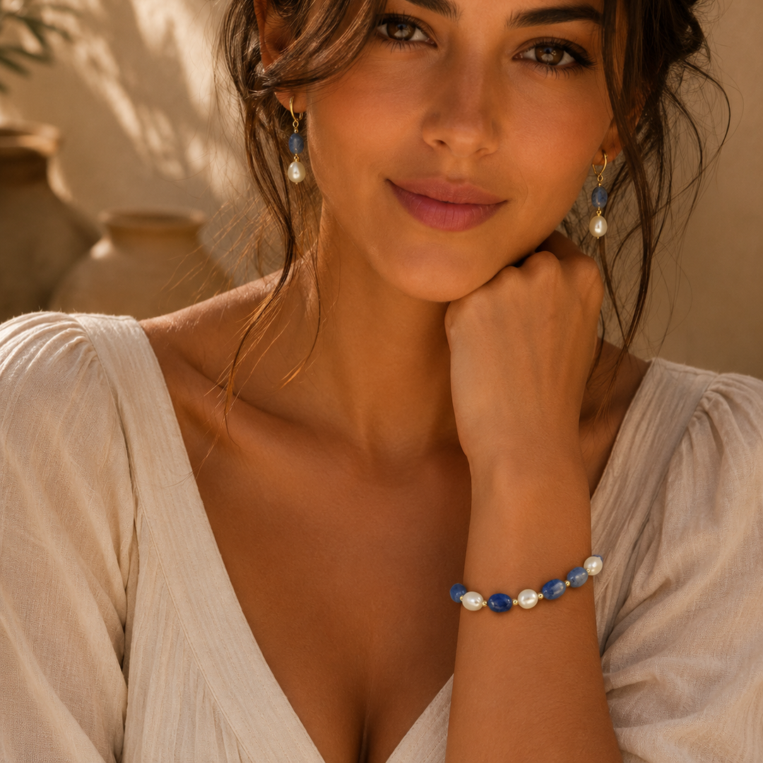 Delicate Pearl Ocean Wave Bracelet