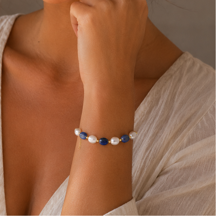 Delicate Pearl Ocean Wave Bracelet