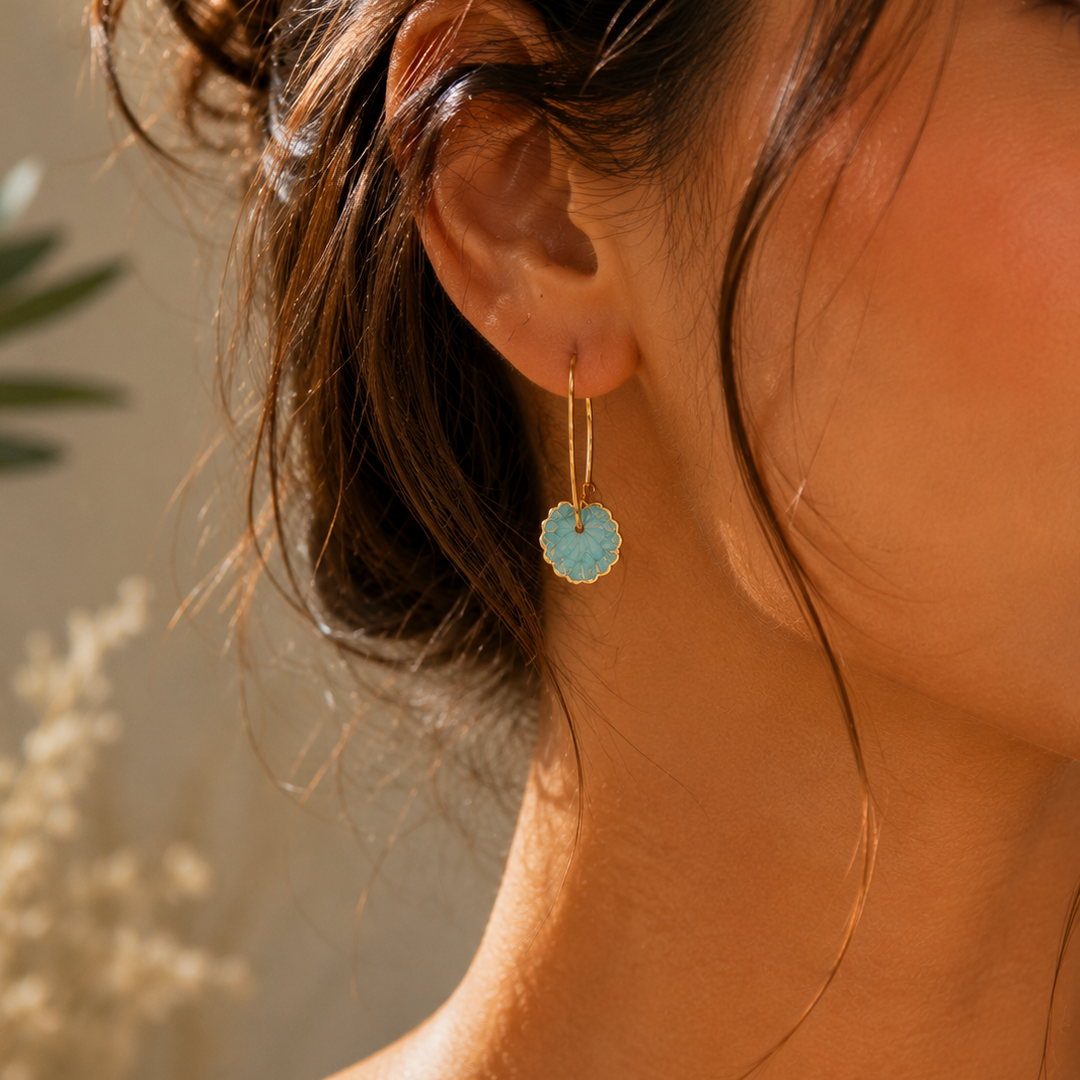 Sparkling Blue Vintage Earrings