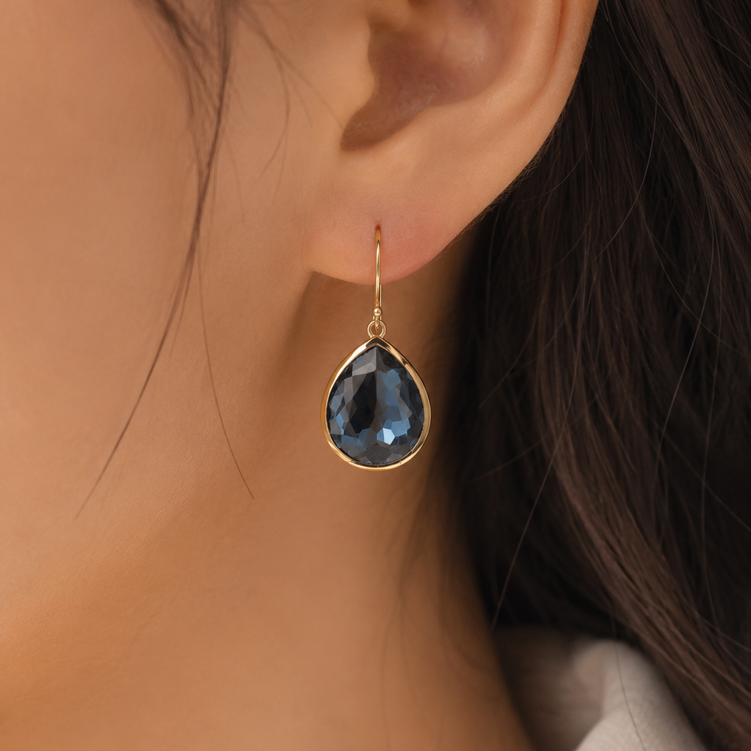Elegant Blue Crystal Retro Jewellery