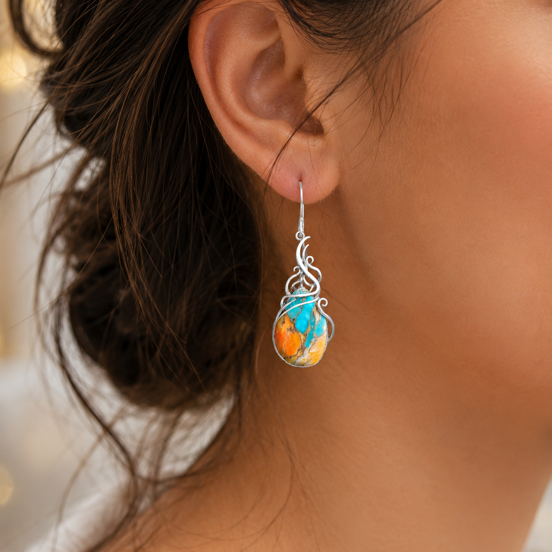 Romantic Gemstone Drop Earrings