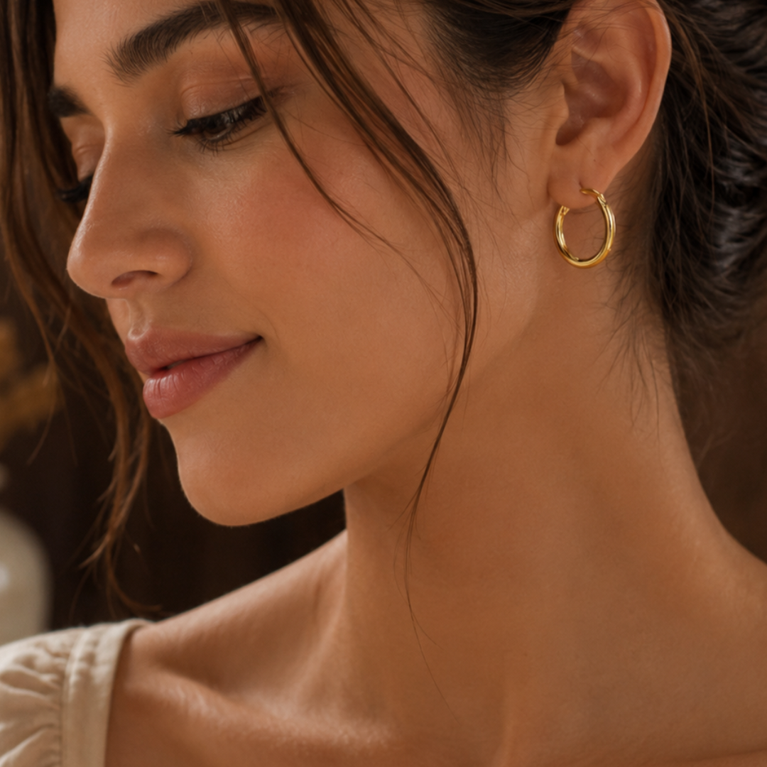 Classic Hoop Earrings in Silver