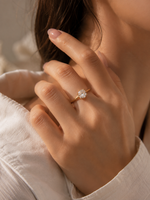Load image into Gallery viewer, Adjustable Classic 6 Prong Dainty Diamond Ring
