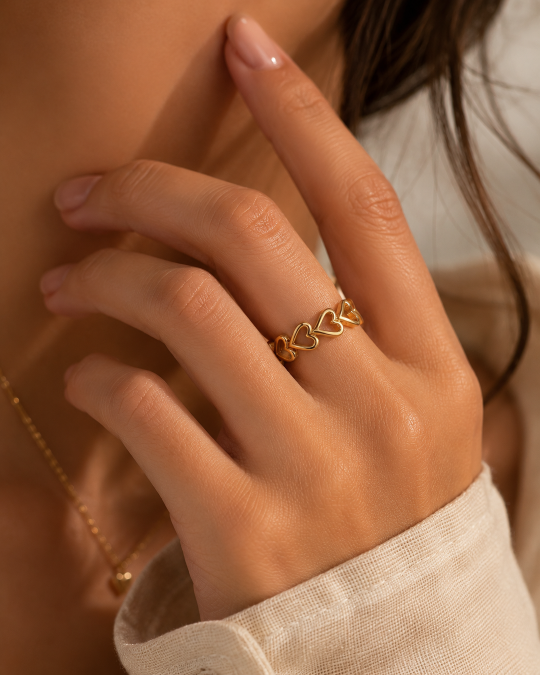 Jia Tall Heart Ring