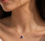 Load image into Gallery viewer, Dainty Dual Birthstone Heart Necklace

