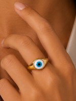 Load image into Gallery viewer, 18k Bohemian Evil Eye Rings
