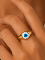 Load image into Gallery viewer, 18k Bohemian Evil Eye Rings
