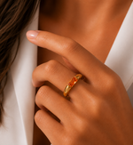 Load image into Gallery viewer, 18k Baguette Cut Fine Birthstone Ring

