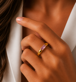 Load image into Gallery viewer, 18k Baguette Cut Fine Birthstone Ring
