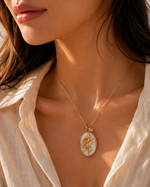 Load image into Gallery viewer, 14k Dainty Floral Birthstone Pendant Necklace
