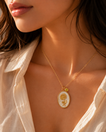 Load image into Gallery viewer, 14k Dainty Floral Birthstone Pendant Necklace
