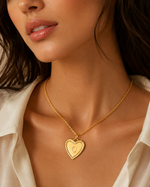 Load image into Gallery viewer, 14k Dainty Heart Pendant Letter Initial Necklace
