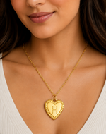 Load image into Gallery viewer, 14k Dainty Heart Pendant Letter Initial Necklace

