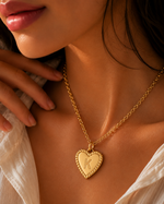Load image into Gallery viewer, 14k Dainty Heart Pendant Letter Initial Necklace
