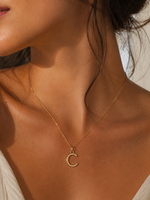 Load image into Gallery viewer, 14k Sleek Serif Initial Necklace
