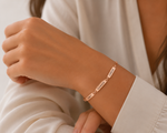 Load image into Gallery viewer, Personalized Family Names Paperclip Bracelet
