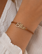 Load image into Gallery viewer, Elegant Cursive Name Rope Bracelet
