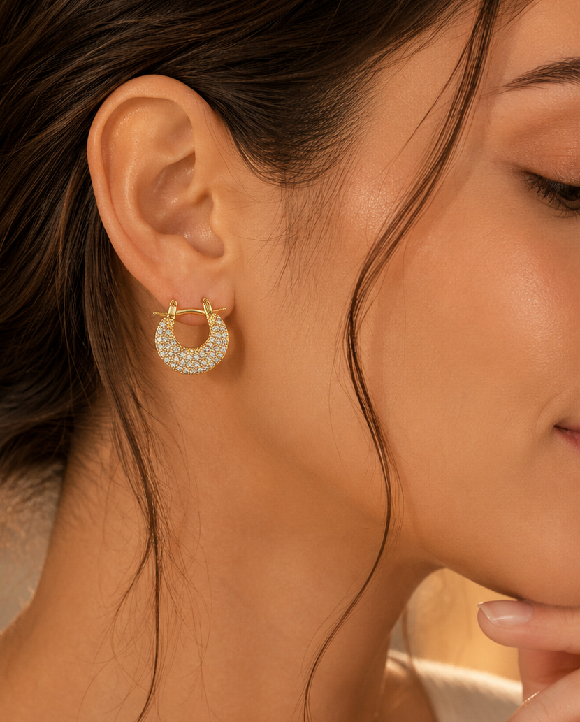 Dazzling Diamond Hoop Earrings