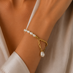 Load image into Gallery viewer, Rope Chain Pearl Contrast Bracelet and Necklace
