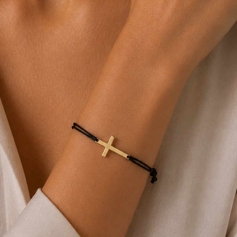 Couples Minimal Cross Bracelets