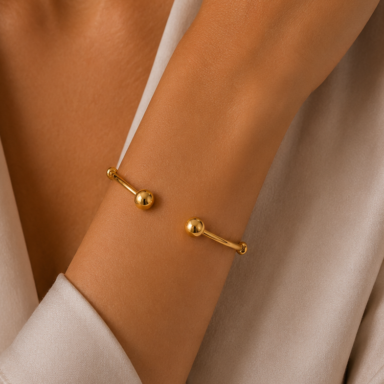 Beaded Cuff Bangle Bracelet