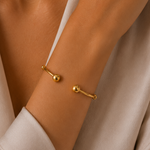 Load image into Gallery viewer, Beaded Cuff Bangle Bracelet
