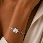 Load image into Gallery viewer, Dainty Four Leaf Clover Layered Chain Bracelet
