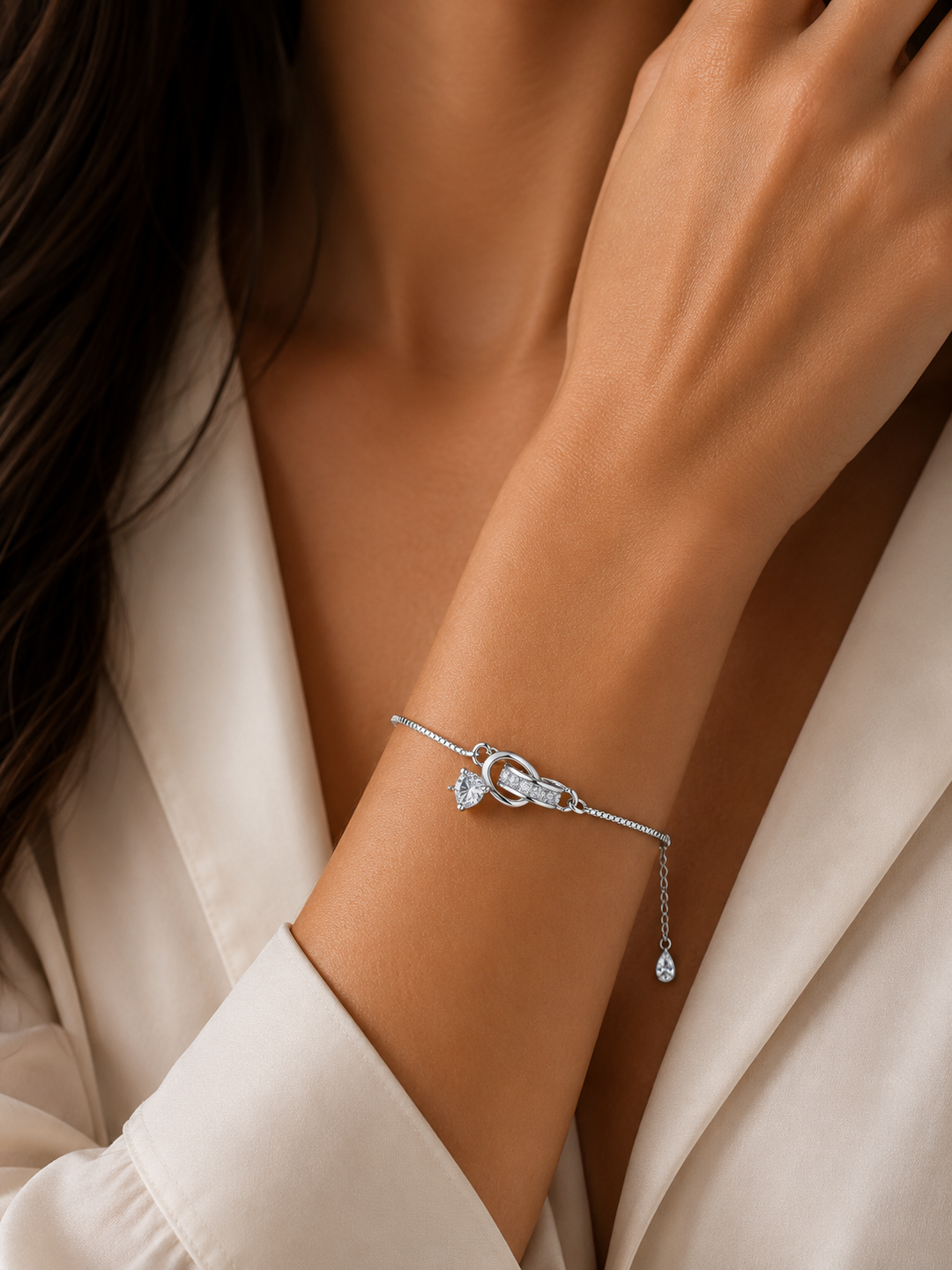Dainty Forever Linked Diamond Bracelet